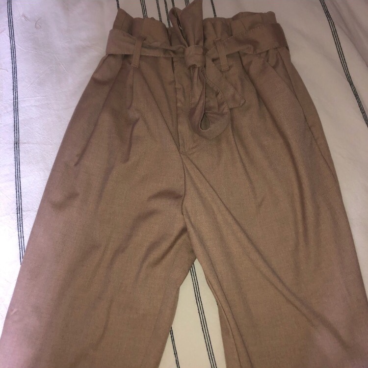 Polyester Dark Tan Slacks